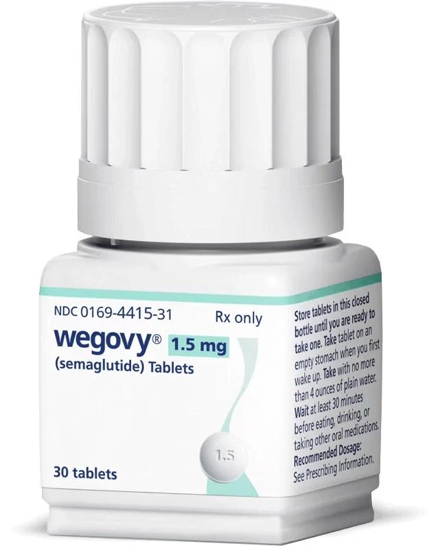 Wegovy® (semaglutide) tablets — brand-name reference image. Not sold by AvataCore.